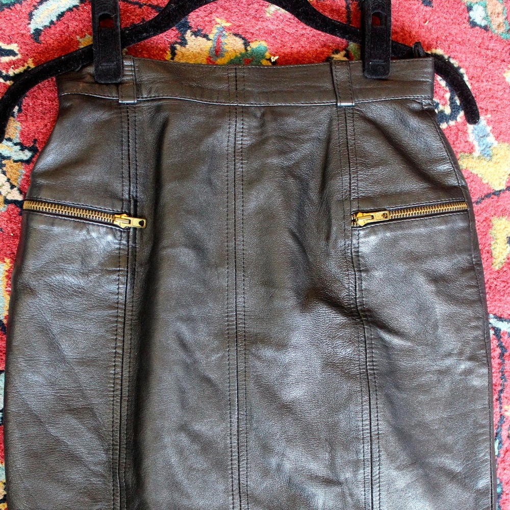 AMAZING vintage leather skirt
